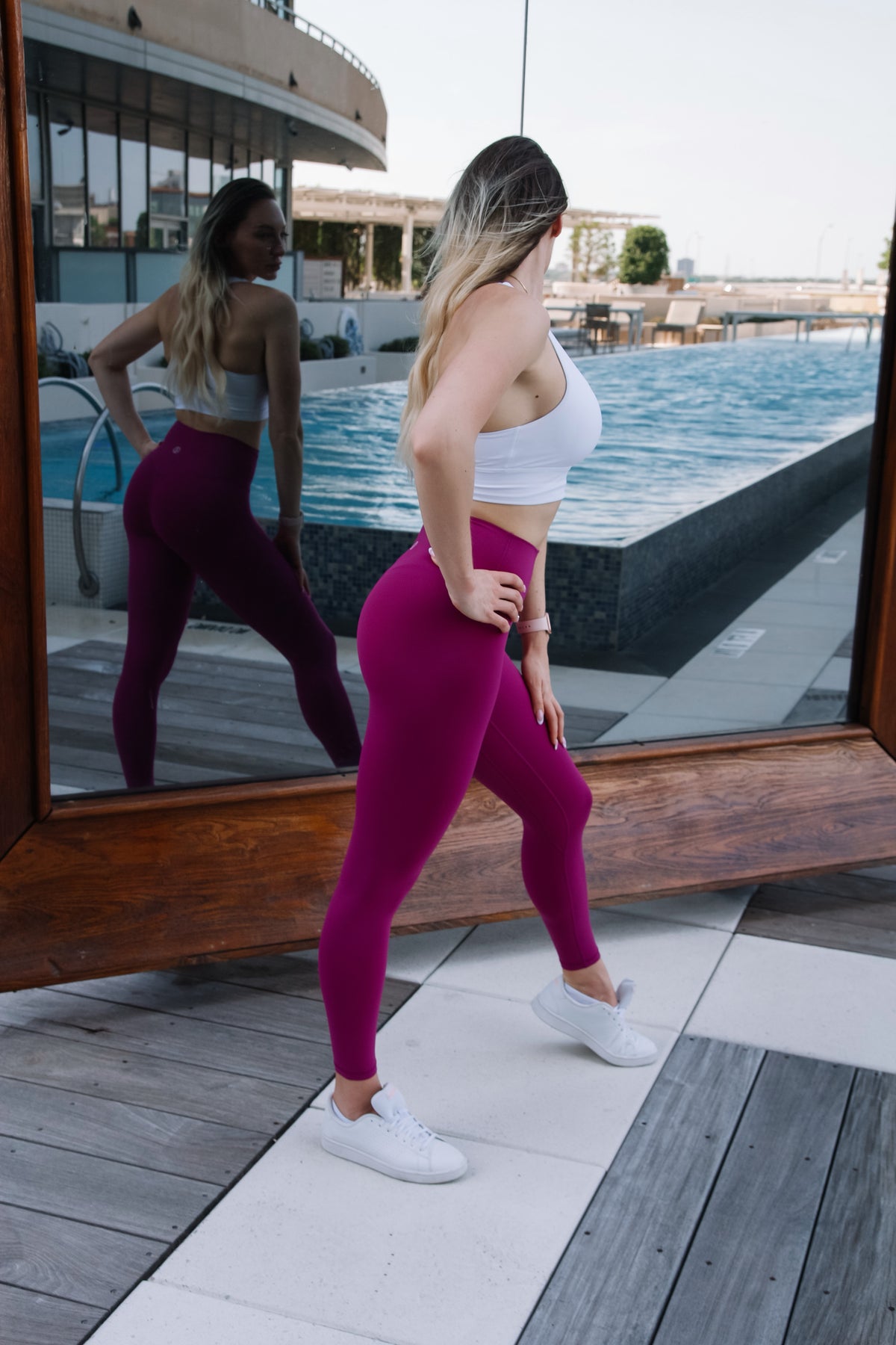 Shop Magenta Ankle Leggings by Prisma for Comfort and Style